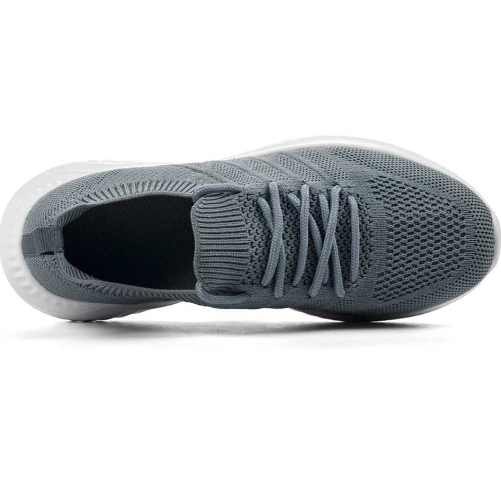 NEW AKK grey shoes sneakers walking slip on tennis casual athletic gym work - Picture 4 of 14